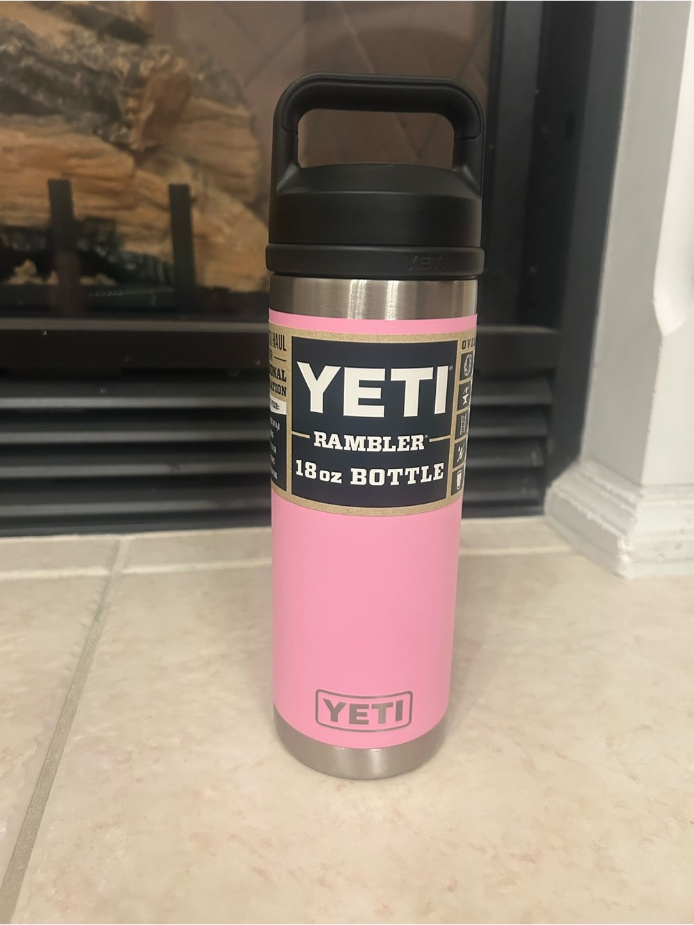 YETI 18 oz. Rambler Bottle with Chug Cap New Color Power Pink!!